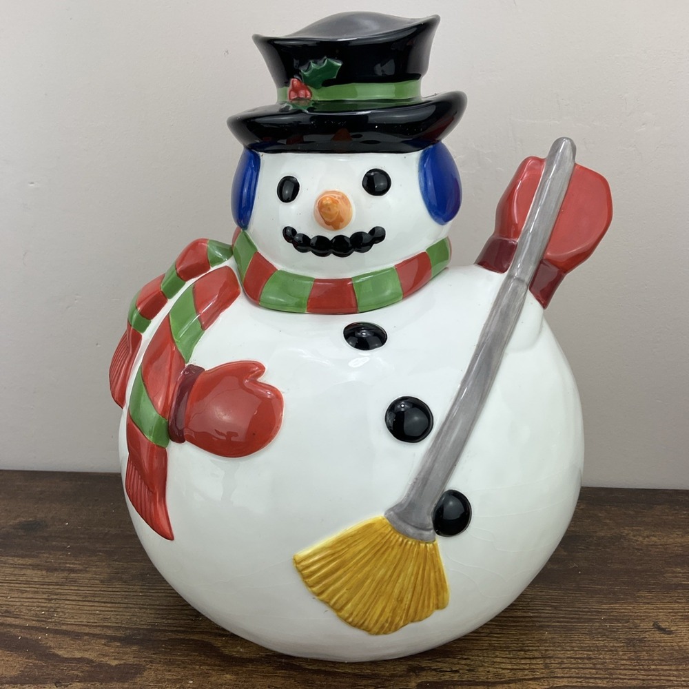 Harry and David Limited Edition Snowman Cookie Jar 1998